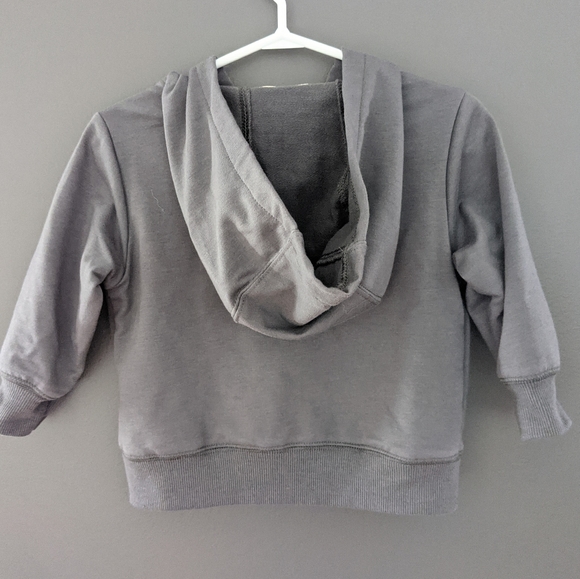 Grey airplane zip up hoodie - Picture 2 of 3